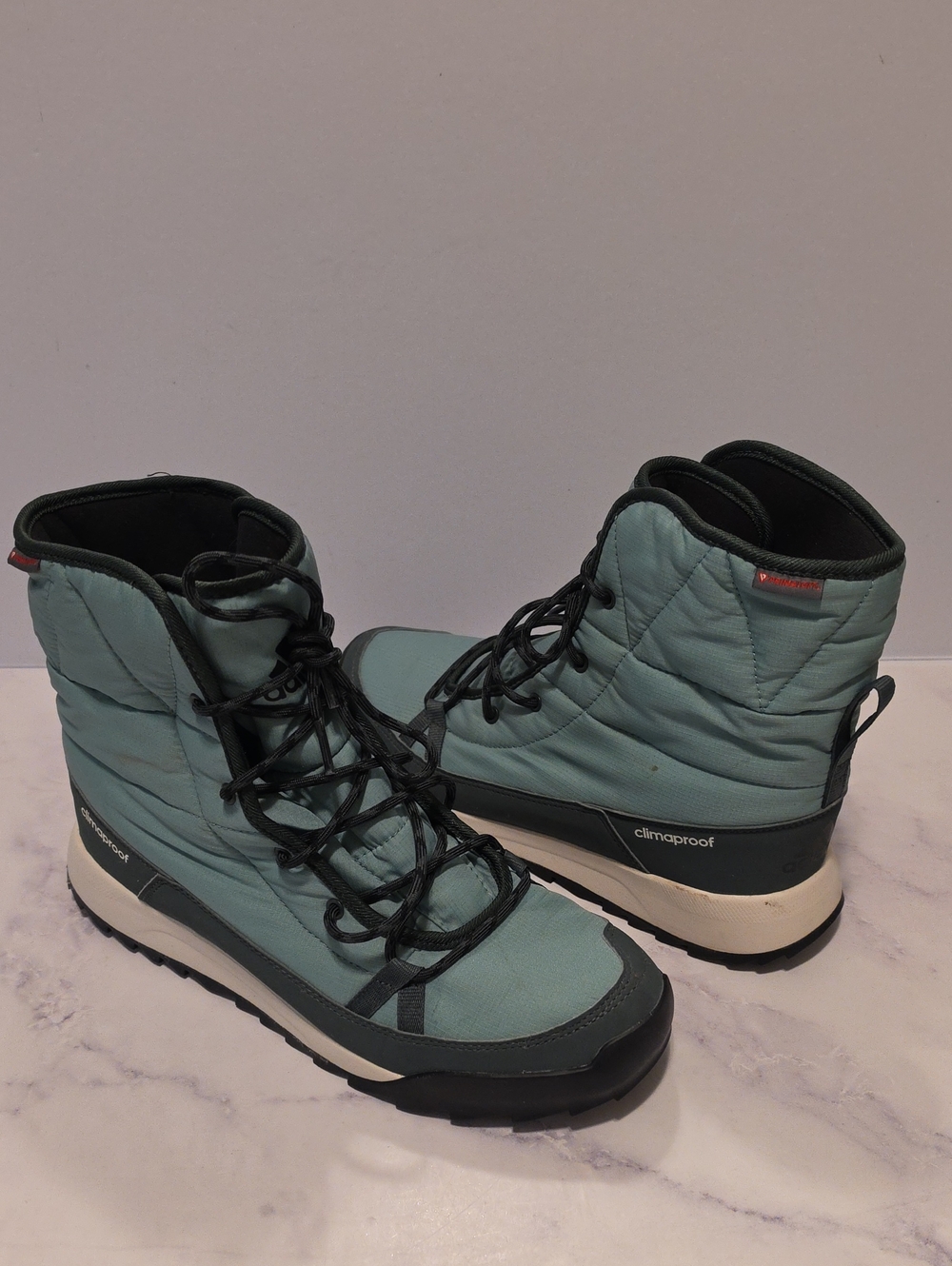 Adidas Climaproof Women's Quilted Winter Boots - Blue Gray